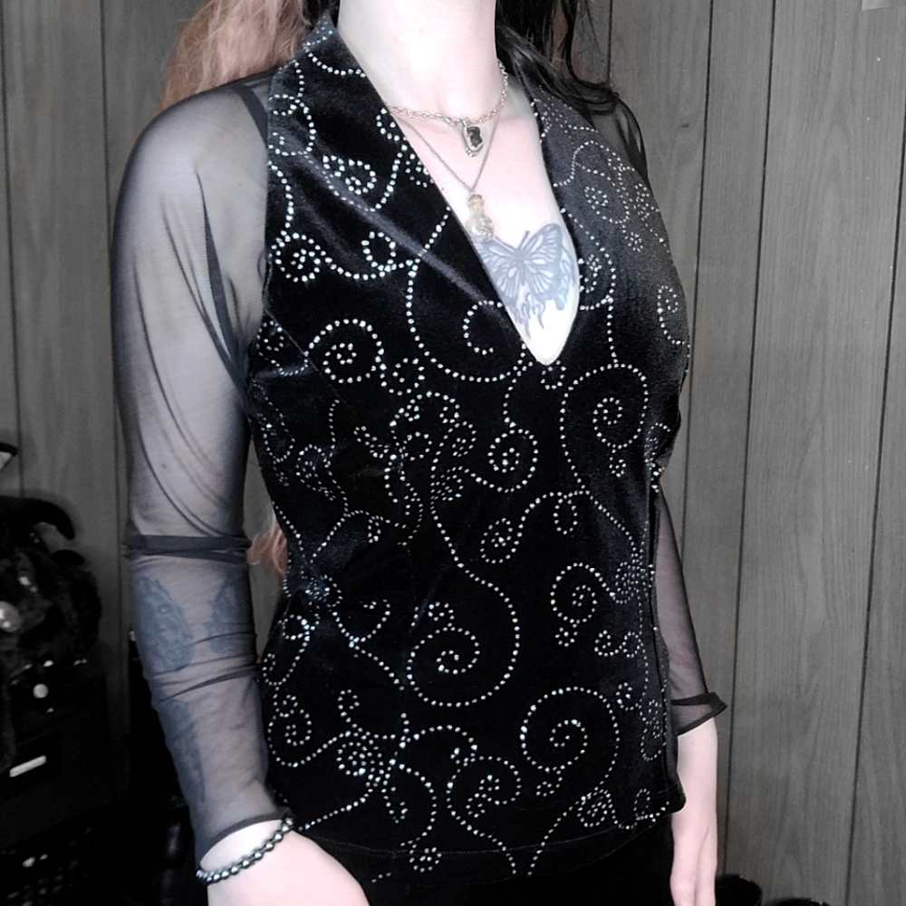 90s gothic evening top